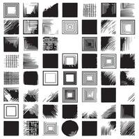 Sketchy Hand-Drawn Squares on Clean White Background, Variety of Shapes and Sizes vector
