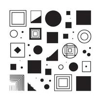 Sketchy Hand-Drawn Squares on Clean White Background, Variety of Shapes and Sizes vector