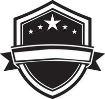 label with ribbon illustration black and white vector