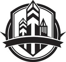 building and architecture logo illustration black and white vector
