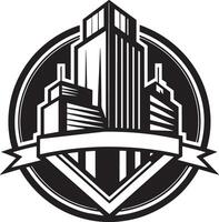 building and architecture logo illustration black and white vector