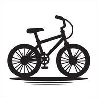 Silhouette of Bicycle Icon Isolated in White vector