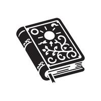 Silhouette of Book Icon Isolated in White vector