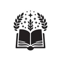 Silhouette of Book Icon Isolated in White vector