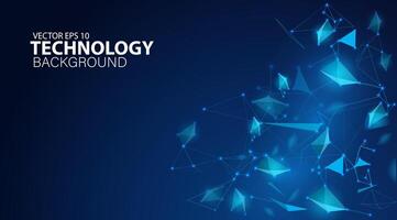 illustration of abstract triangle blue background. Technology, hi-tech, nanotechnology, futuristic and modern concepts. vector