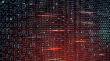 Binary number code colorful background for coding, digital technology, big data, information, and security. vector