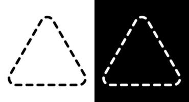 Triangle rounded corners silhouette icon. Triangle shape illustration. vector