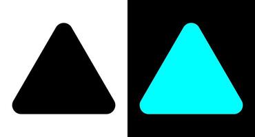 Triangle rounded corners silhouette icon. Triangle shape illustration. vector