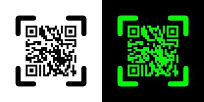 Fake QR code scan me illustration. vector