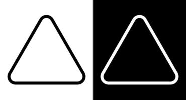 Triangle rounded corners silhouette icon. Triangle shape illustration. vector
