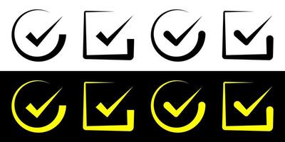 Check mark sign symbol. Checkbox icon. vector