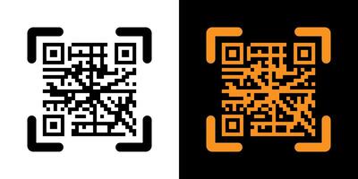Fake QR code scan me illustration. vector