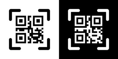 Fake QR code scan me illustration. vector