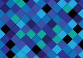 Geometric blue square pattern color presentation background vector
