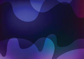 Abstract curve wave purple dark background vector