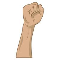 The of clenched hands is a symbol of enthusiasm, and is a symbol of World Labor Day vector