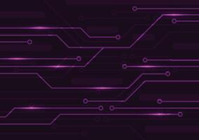Technology purple line link digital design background vector