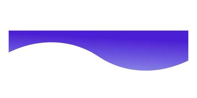 Separator purple gradient shape. Curve lines frame for top page isolated on white vector