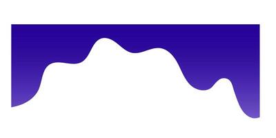 Separator purple gradient shape for website. Curve lines frame for top page isolated on white vector