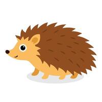 Hedgehog Animal isolated flat illustration on white background vector
