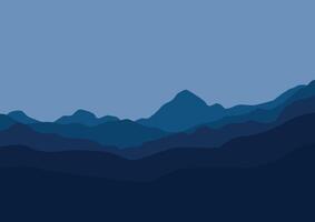 mountains natural landscape. Illustration in flat style for background. vector