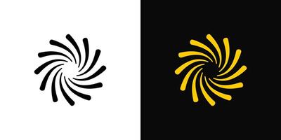Spiral logo abstract pattern background sun swirl circle icon . vector