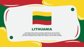 Lithuania Flag Abstract Background Flat Design Template. Lithuania Independence Day Banner Wallpaper Illustration. Lithuania Illustration vector