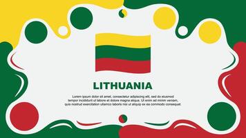 Lithuania Flag Abstract Background Flat Design Template. Lithuania Independence Day Banner Wallpaper Illustration. Lithuania vector