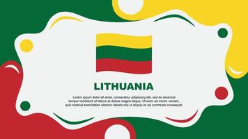 Lithuania Flag Abstract Background Flat Design Template. Lithuania Independence Day Banner Wallpaper Illustration. Lithuania Template vector