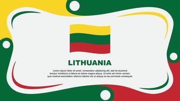 Lithuania Flag Abstract Background Flat Design Template. Lithuania Independence Day Banner Wallpaper Illustration. Lithuania Independence Day vector