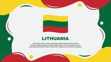 Lithuania Flag Abstract Background Flat Design Template. Lithuania Independence Day Banner Wallpaper Illustration. Lithuania Background vector