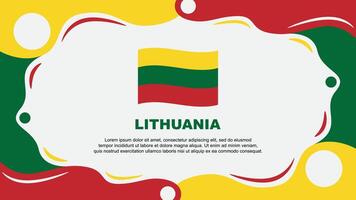 Lithuania Flag Abstract Background Flat Design Template. Lithuania Independence Day Banner Wallpaper Illustration. Lithuania vector