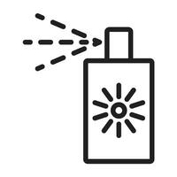Sunless Tanning Line Icon Design vector