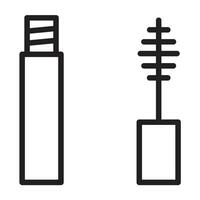 Mascara Application Line Icon Design vector