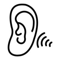 Noise Pollution Line Design Icon vector
