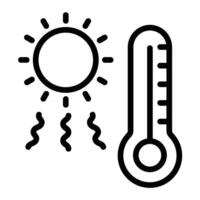 Hot Weather Line Design Icon vector
