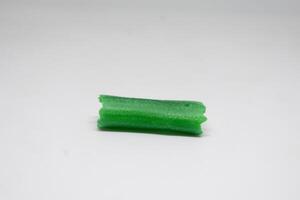 Green Colored Pipe in White Background. Colored Pipe. photo