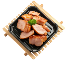 grilled pork chops with vegetables png