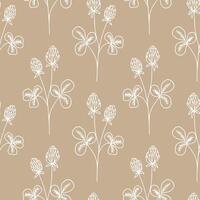 Seamless pattern, outline flowers in doodle style. Pastel colors design. Background, print for textiles, packaging vector