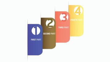 Abstract infographics screen for business presentation with multiple tabs vector