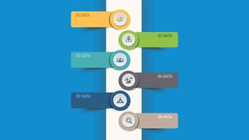 infographic mind map with tabs and branches abstract illustration vector