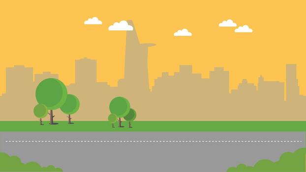 ciudad jardín y calle resumen antecedentes ilustración vector