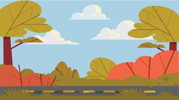 ciudad jardín y calle resumen antecedentes ilustración vector