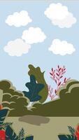 Seasonal abstract background with seasons elements for presentation illustration vector