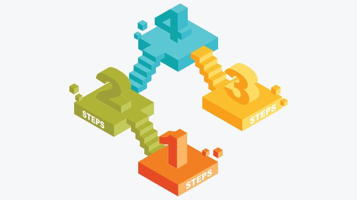 Abstract infographics screen for business presentation with multiple tabs
