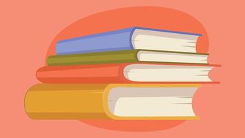 Reading Stories books with imagination and thinking illustration vector