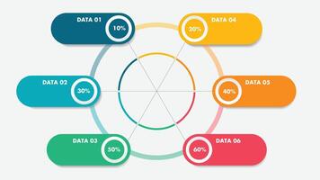 Abstract infographics screen for business presentation with multiple tabs vector