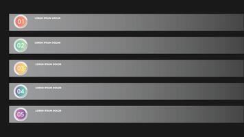 Abstract infographics screen for business presentation with multiple tabs vector