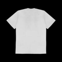 Blank t-shirt white template front and back view on white background. Short Sleeve mock-up photo