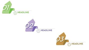 tabs interactive infographics with placeholders vector